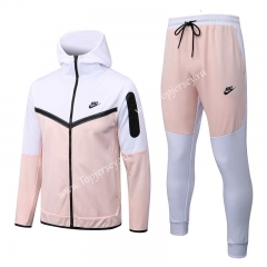 2022-2023 White&Pink Thailand Soccer Jacket Uniform With Hat-815