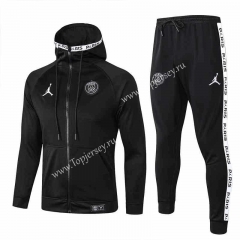 2018-2019 Paris SG Black Thailand Soccer Jacket Uniform With Hat-815