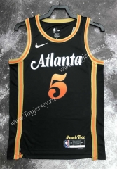 2022-2023 City Edition Atlanta Hawks Black #5 NBA Jersey-311