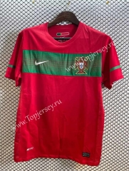 Retro Version 2010 Portugal Home Red Thailand Soccer Jersey AAA-2669