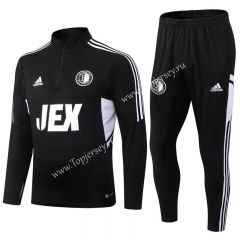 2022-2023 Feyenoord Rotterdam Black Thailand Soccer Tracksuit -411