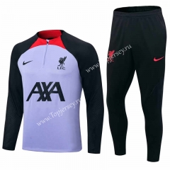 2022-2023 Liverpool Purple Thailand Soccer Tracksuit-411