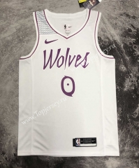Minnesota Timberwolves White&Pink #0 NBA Jersey-311