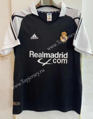Retro Version 01-02 Real Madrid Black Thailand Soccer Jersey AAA-6895