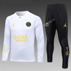 2023-2024 Paris SG White Thailand Soccer Tracksuit -815