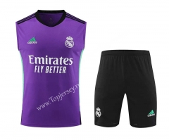 2023-2024 Real Madrid Purple Thailand Soccer Vest Uniform-418