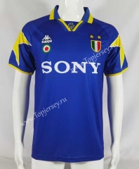 Retro Edition 95-96 Juventus Away Blue Thailand Soccer Jersey AAA-503