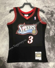 Hot-press Retro Version 98 Philadelphia 76ers Black #3 NBA Jersey-311