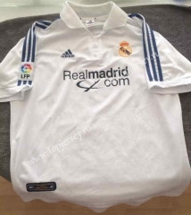 Retro Version 01-02 Real Madrid Home White Thailand Soccer Jersey AAA-6895