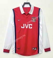 Retro Version 1998 Arsenal Home Red LS Thailand Soccer Jersey AAA-6590