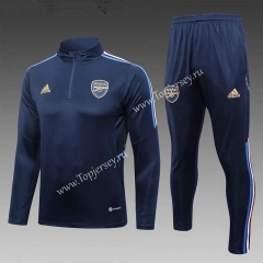 2023-2024 Arsenal Royal Blue Thailand Soccer Tracksuit-815