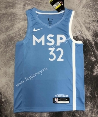 Minnesota Timberwolves Blue #32 NBA Jersey-311
