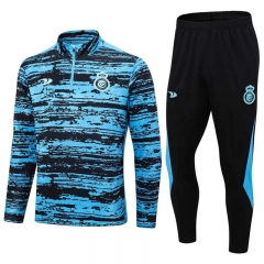 2023-2024 Al-Nassr FC Blue&Black Thailand Soccer Tracksuit-411