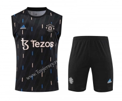 2023-2024 Manchester United Black Thailand Soccer Vest Uniform-418