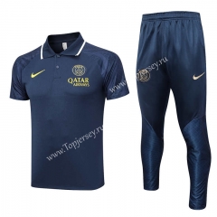 2023-2024 PSG Royal Blue Thailand Polo Uniform-815