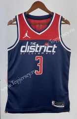 2023 Jordan Limited Edition Washington Wizards Red&Blue #3 NBA Jersey-311