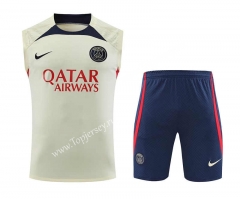 2023-2024 Paris Light Yellow Thailand Soccer Jersey AAA-418