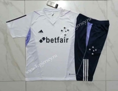 2023-2024 Cruzeiro EC White Short Sleeve Thailand Soccer Tracksuit-815