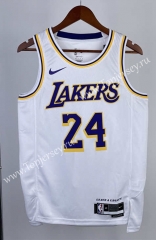 2023 Round Collar Los Angeles Lakers White #24 NBA Jersey-311