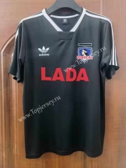 Retro Version 1991 Colo-Colo Away Black Thailand Soccer Jersey AAA-7T