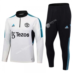 2023-2024 Manchester United White Thailand Soccer Tracksuit-411
