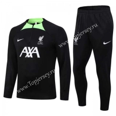 2023-2024 Liverpool Black Kids/Youth Soccer Tracksuit Uniform-411