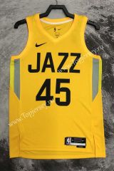 2023 Utah Jazz Away Yellow #45 NBA Jersey-311