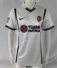 Retro Version 00-01 Valencia Home White Thailand Soccer Jersey AAA-503