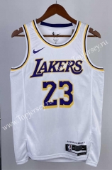 2023 Round Collar Los Angeles Lakers White #23 NBA Jersey-311