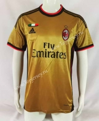 Retro Version 13-14 AC Milan Gold Thailand Soccer Jersey AAA-503