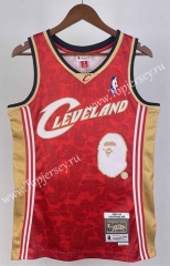 BAPE×M&N Boston Cleveland Cavaliers Red #93 NBA Jersey-311