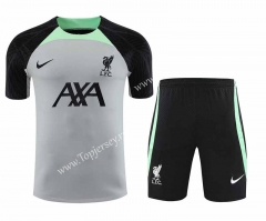 2023-2024 Liverpool Light Gray Thailand Training Soccer Uniform-418