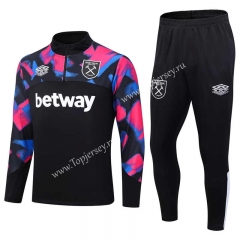 2023-2024 West Ham United Black Thailand Soccer Tracksuit-411