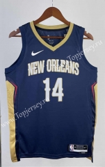 2023 New Orleans Pelicans Navy Blue #14 NBA Jersey-311