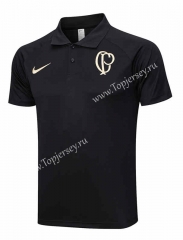 2023-2024 Corinthians Black Thailand Polo Shirt-815