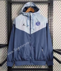 2023-2024 Paris SG Royal Blue Thailand Trench Coats With Hat-GDP