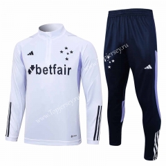 2023-2024 Cruzeiro EC White Thailand Soccer Tracksuit-815