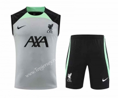 2023-2024 Liverpool Light Gray Thailand Soccer Vest Uniform-418