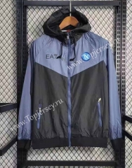2023-2024 Napoli Blue&Black Thailand Trench Coats With Hat-GDP