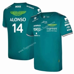 2023 Aston Green Round Collar Formula One Racing Suit