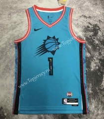 2023 City Edition Phoenix Suns Light Blue #1 NBA Jersey-311