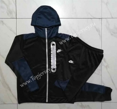 2023-2024 Black Thailand Soccer Jacket Uniform With Hat-815