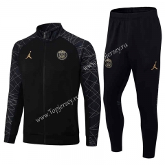 2023-2024 Jordan Paris SG Black Thailand Soccer Jacket Uniform-411