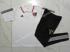 2023-2024 Sao Paulo Futebol Clube White Thailand Polo Uniform-815