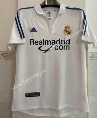 Retro Version 01-02 Real Madrid Home White Thailand Soccer Jersey AAA-1332