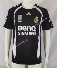 Retro Version 06 Real Madrid Black Thailand Soccer Jersey AAA-503