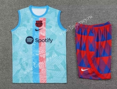 2023-2024 Barcelona Light Blue Thailand Soccer Vest Uniform-418