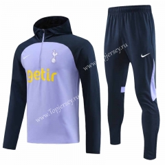 2023-2024 Tottenham Hotspur Purple Thailand Soccer Tracksuit With Hat-4627