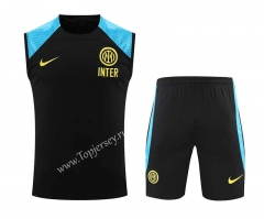 2023-2024 Inter Milan Black Thailand Soccer Vest Uniform-418