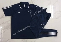 2023-2024 Cruzeiro EC Royal Blue Thailand Polo Uniform-815